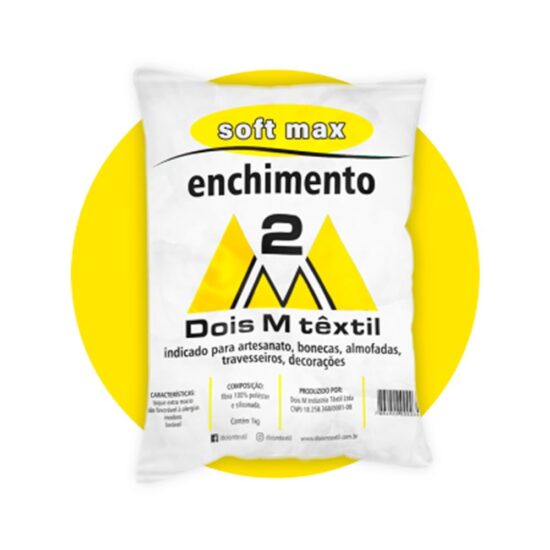 Enchimento Fibra Siliconada Oca Sintética 2M 1Kg - Soft Max