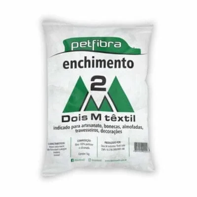 Enchimento Fibra Siliconada Oca Sintética 2M 1Kg - PET Ecológico