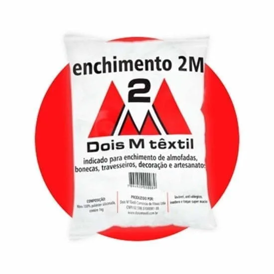 Enchimento Fibra Siliconada Oca Sintética 2M 1Kg - Virgem