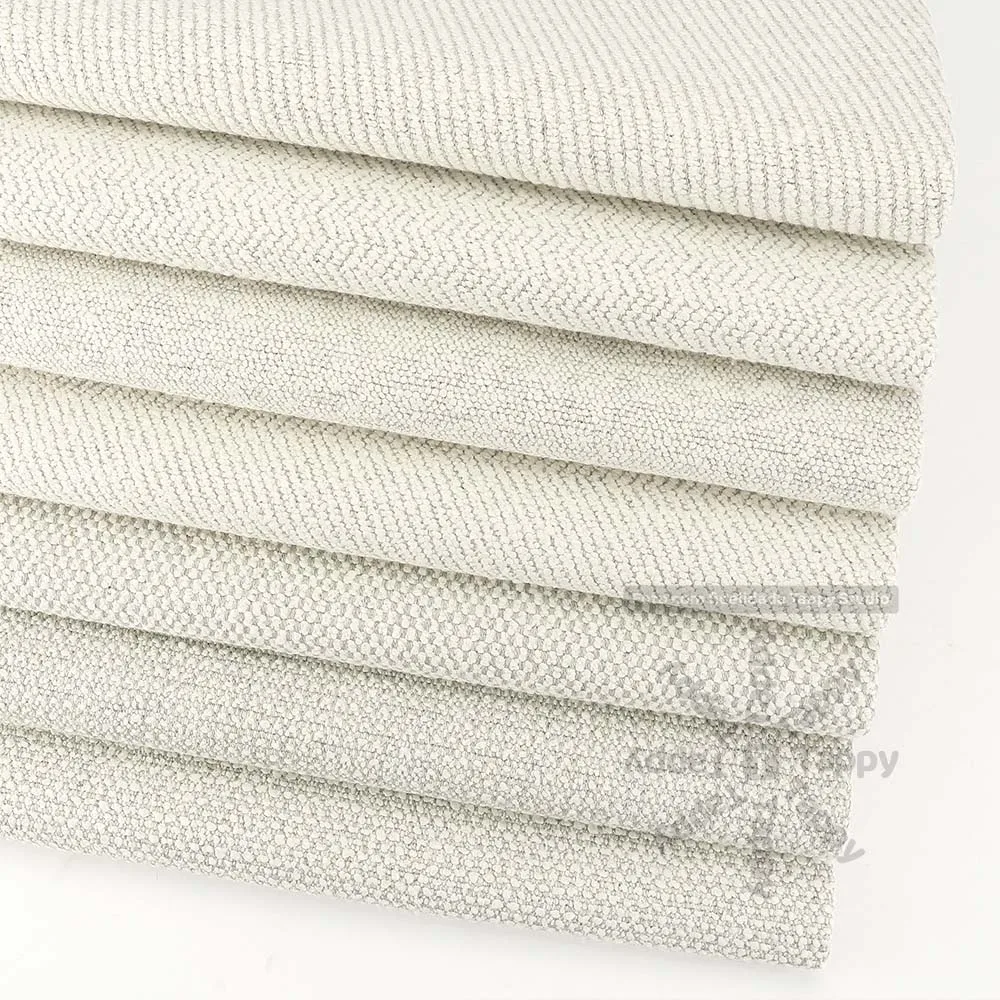 Tecido Bouclé Étienne Natural Off White ou Cinza Mescla 140cm - Image 3