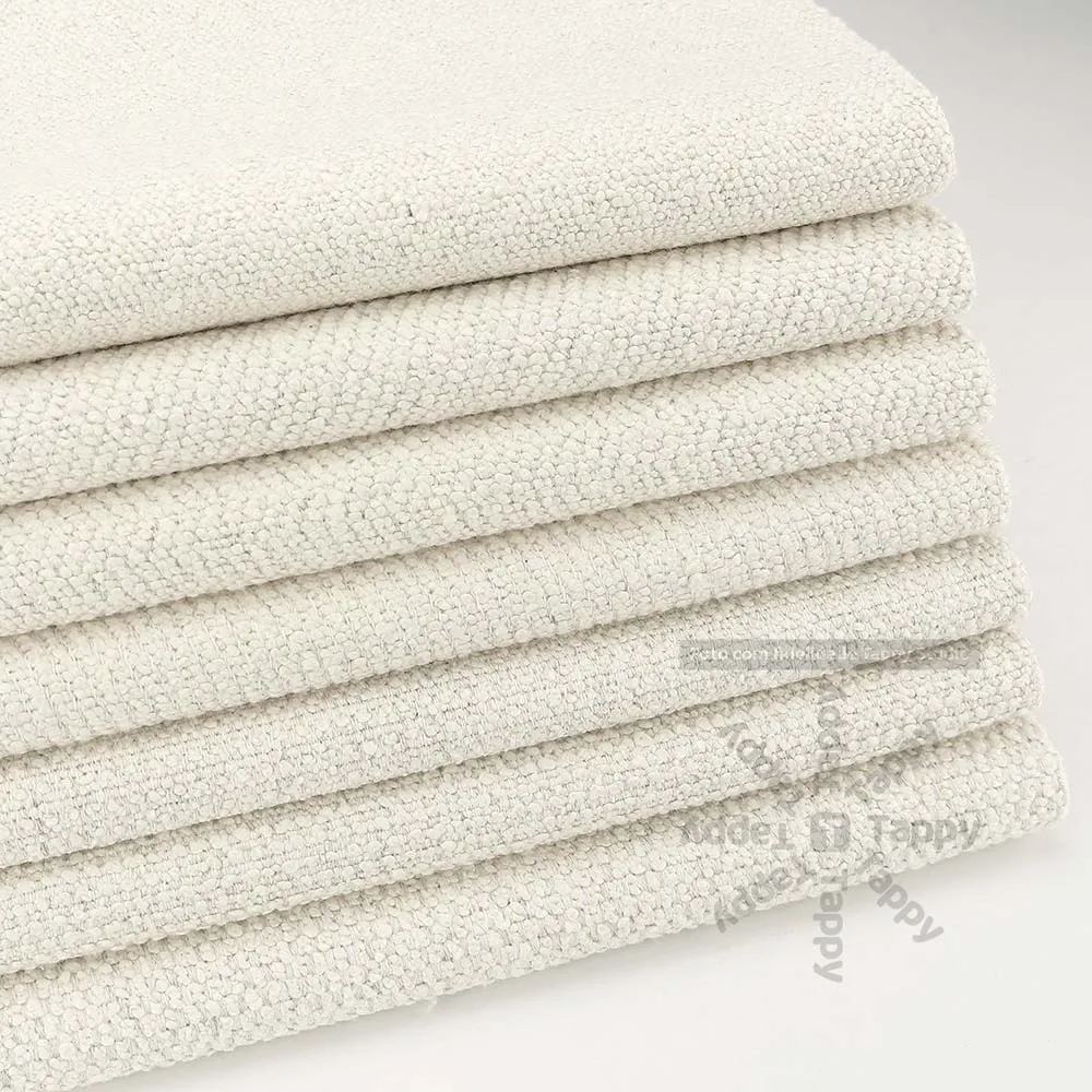 Tecido Bouclé Étienne Natural Off White ou Cinza Mescla 140cm - Image 4