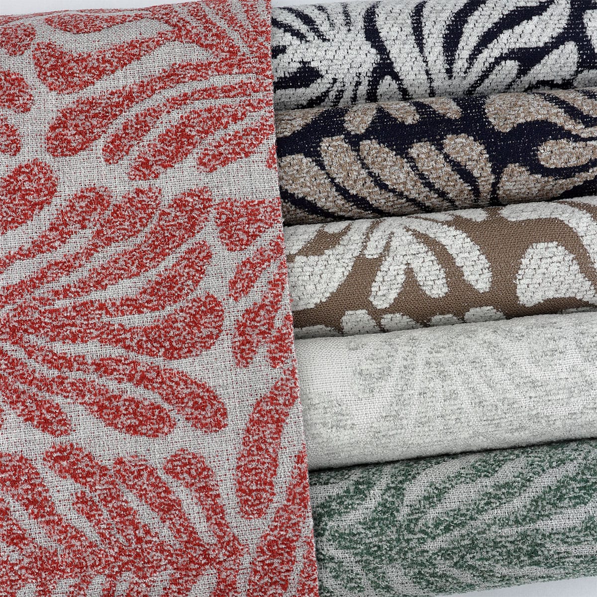 Tecido Chenille Jacquard Impermeável Fogli Várias Cores 140cm