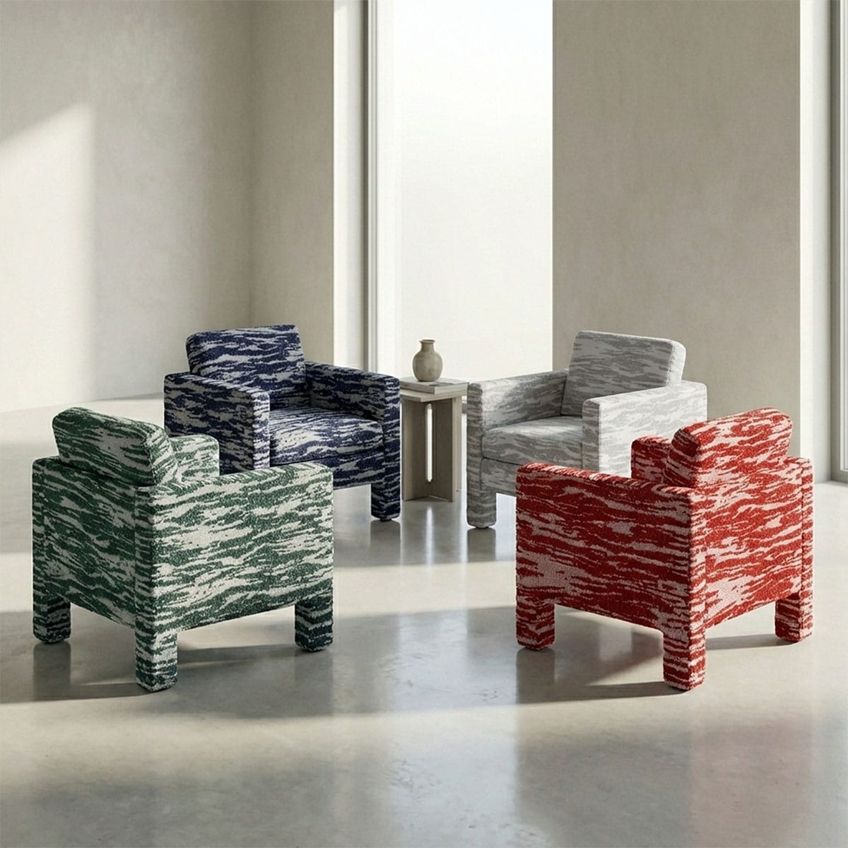 Tecido Bouclé Jacquard Impermeável Marea Várias Cores 140cm - Imagem 2